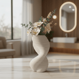 AKDC Premium Modern Ceramic Flower Vase – Elegant White Abstract Shape Decorative Accent, 20 × 10 cm - Al Kabayel Discount CentreAKDC Premium Modern Ceramic Flower Vase – Elegant White Abstract Shape Decorative Accent, 20 × 10 cmFlower/Plant PotsAKDCAl Kabayel Discount Centre