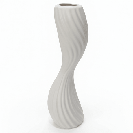 AKDC Premium Modern Sculptural Ceramic Flower Vase – Elegant White Finish, Artistic Unique Shape Home Décor Accent, 39 × 11 cm - Al Kabayel Discount CentreAKDC Premium Modern Sculptural Ceramic Flower Vase – Elegant White Finish, Artistic Unique Shape Home Décor Accent, 39 × 11 cmFlower/Plant PotsAKDCAl Kabayel Discount Centre