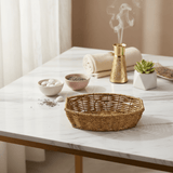 AKDC Premium Oval Handwoven Rattan Storage Basket – Natural Brown Finish, Lightweight Decorative Organizer for Home & Kitchen, 22 × 15 × 6 cm - Al Kabayel Discount CentreAKDC Premium Oval Handwoven Rattan Storage Basket – Natural Brown Finish, Lightweight Decorative Organizer for Home & Kitchen, 22 × 15 × 6 cmRattanAKDCAl Kabayel Discount Centre