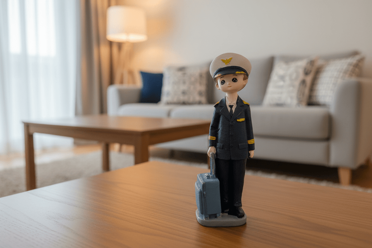 AKDC Premium Polyresin Boy Pilot Figurine – Aviation - Inspired Decorative Sculpture for Desk & Shelf Display, Grey, 20 cm - Al Kabayel Discount CentreAKDC Premium Polyresin Boy Pilot Figurine – Aviation - Inspired Decorative Sculpture for Desk & Shelf Display, Grey, 20 cmHome Décor AccentsAKDCAl Kabayel Discount Centre