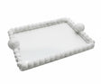 AKDC Premium Rectangular Glass Serving Tray – Elegant White Plaster of Paris Design with Luxury Silver Border (35 × 25 cm) - Al Kabayel Discount CentreAKDC Premium Rectangular Glass Serving Tray – Elegant White Plaster of Paris Design with Luxury Silver Border (35 × 25 cm)Serving TraysAKDCAl Kabayel Discount Centre