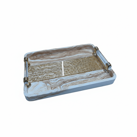 AKDC Premium Rectangular Serving Tray – White Plaster of Paris with Elegant Gold Decorative Finish (31 × 22 cm) - Al Kabayel Discount CentreAKDC Premium Rectangular Serving Tray – White Plaster of Paris with Elegant Gold Decorative Finish (31 × 22 cm)Serving TraysAKDCAl Kabayel Discount Centre