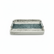 AKDC Premium Rectangular Serving Tray – White Plaster of Paris with Silver & Green Decorative Accents (31 × 22 cm) - Al Kabayel Discount CentreAKDC Premium Rectangular Serving Tray – White Plaster of Paris with Silver & Green Decorative Accents (31 × 22 cm)Serving TraysAKDCAl Kabayel Discount Centre