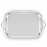 AKDC Premium Rectangular Stainless Steel Serving Tray with Strong Side Handles, Silver Finish Multipurpose Tea & Food Serving Tray for Home, Kitchen & Hotel – 38 × 30 cm - Al Kabayel Discount CentreAKDC Premium Rectangular Stainless Steel Serving Tray with Strong Side Handles, Silver Finish Multipurpose Tea & Food Serving Tray for Home, Kitchen & Hotel – 38 × 30 cmServing TraysAKDCAl Kabayel Discount Centre