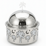 AKDC Premium Stainless Steel Food Server with Dome Lid & Palm Tree Design Base – Elegant Covered Serving Dish – 23 × 10 cm - Al Kabayel Discount CentreAKDC Premium Stainless Steel Food Server with Dome Lid & Palm Tree Design Base – Elegant Covered Serving Dish – 23 × 10 cmServing TraysAKDCAl Kabayel Discount Centre