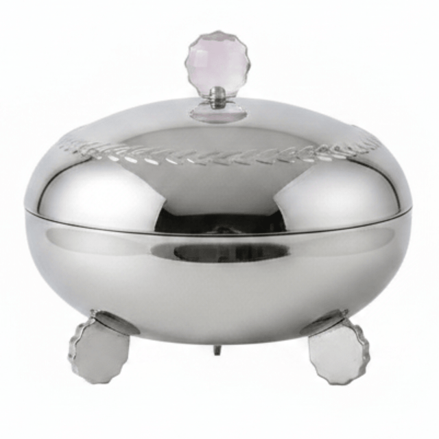 AKDC Premium Stainless Steel Round Dates Serving Bowl with Secure Lid for Dry Fruit Storage – 10 cm - Al Kabayel Discount CentreAKDC Premium Stainless Steel Round Dates Serving Bowl with Secure Lid for Dry Fruit Storage – 10 cmBowlsAKDCAl Kabayel Discount Centre