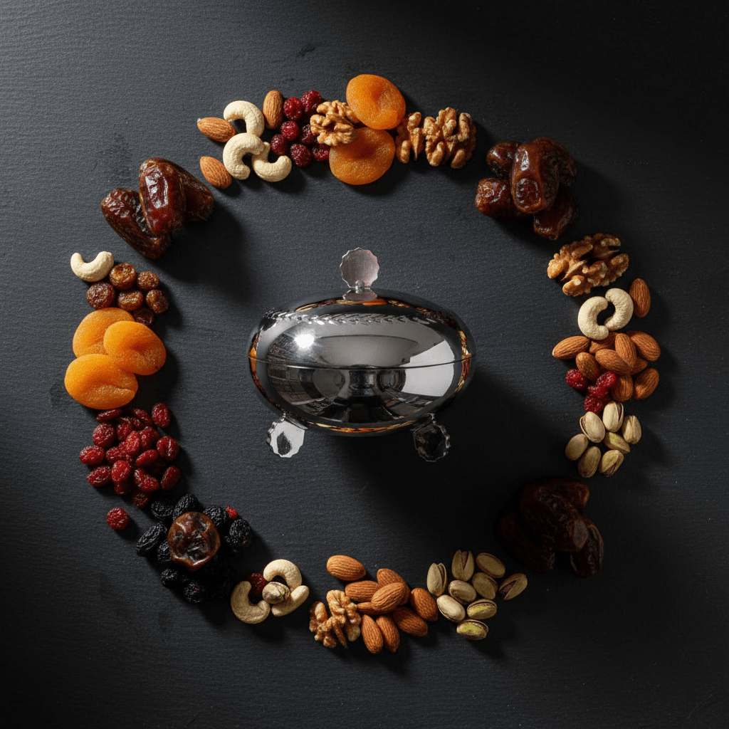 AKDC Premium Stainless Steel Round Dates Serving Bowl with Secure Lid for Dry Fruit Storage – 10 cm - Al Kabayel Discount CentreAKDC Premium Stainless Steel Round Dates Serving Bowl with Secure Lid for Dry Fruit Storage – 10 cmBowlsAKDCAl Kabayel Discount Centre