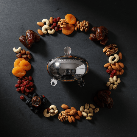 AKDC Premium Stainless Steel Round Dates Serving Bowl with Secure Lid for Dry Fruit Storage – 10 cm - Al Kabayel Discount CentreAKDC Premium Stainless Steel Round Dates Serving Bowl with Secure Lid for Dry Fruit Storage – 10 cmBowlsAKDCAl Kabayel Discount Centre