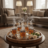 AKDC Premium Tea Glass Set of Six Pieces with Blue and Gold Decorative Finish 100 ml - Al Kabayel Discount CentreAKDC Premium Tea Glass Set of Six Pieces with Blue and Gold Decorative Finish 100 mlTumblersAKDCAl Kabayel Discount Centre