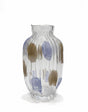 AKDC Premium Transparent Glass Vase with Elegant Brown & Blue Pattern Design – 30×15 cm Decorative Piece - Al Kabayel Discount CentreAKDC Premium Transparent Glass Vase with Elegant Brown & Blue Pattern Design – 30×15 cm Decorative PieceFlower/Plant PotsAKDCAl Kabayel Discount Centre