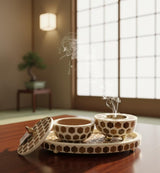 AKDC Premium Wooden Incense Burner with Incense Container & Tray 31x13 cm – Decorative Brown & Cream Dual - Tone Aromatherapy Holder - Al Kabayel Discount CentreAKDC Premium Wooden Incense Burner with Incense Container & Tray 31x13 cm – Decorative Brown & Cream Dual - Tone Aromatherapy HolderWooden Incense BurnerAKDCAl Kabayel Discount Centre