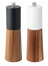 AKDC Premium Wooden Salt & Pepper Grinder Set with Stand – Adjustable Ceramic Grinding Mechanism - Al Kabayel Discount CentreAKDC Premium Wooden Salt & Pepper Grinder Set with Stand – Adjustable Ceramic Grinding MechanismKitchen Utensils & GadgetsAKDCAl Kabayel Discount Centre