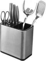 AKDC Professional Stainless Steel 2 - in - 1 Universal Knife Block & Utensil Holder – Multi - Slot Safe Storage Organizer (196×118×201 mm) - Al Kabayel Discount CentreAKDC Professional Stainless Steel 2 - in - 1 Universal Knife Block & Utensil Holder – Multi - Slot Safe Storage Organizer (196×118×201 mm)Organizers & AccessoriesAKDCAl Kabayel Discount Centre