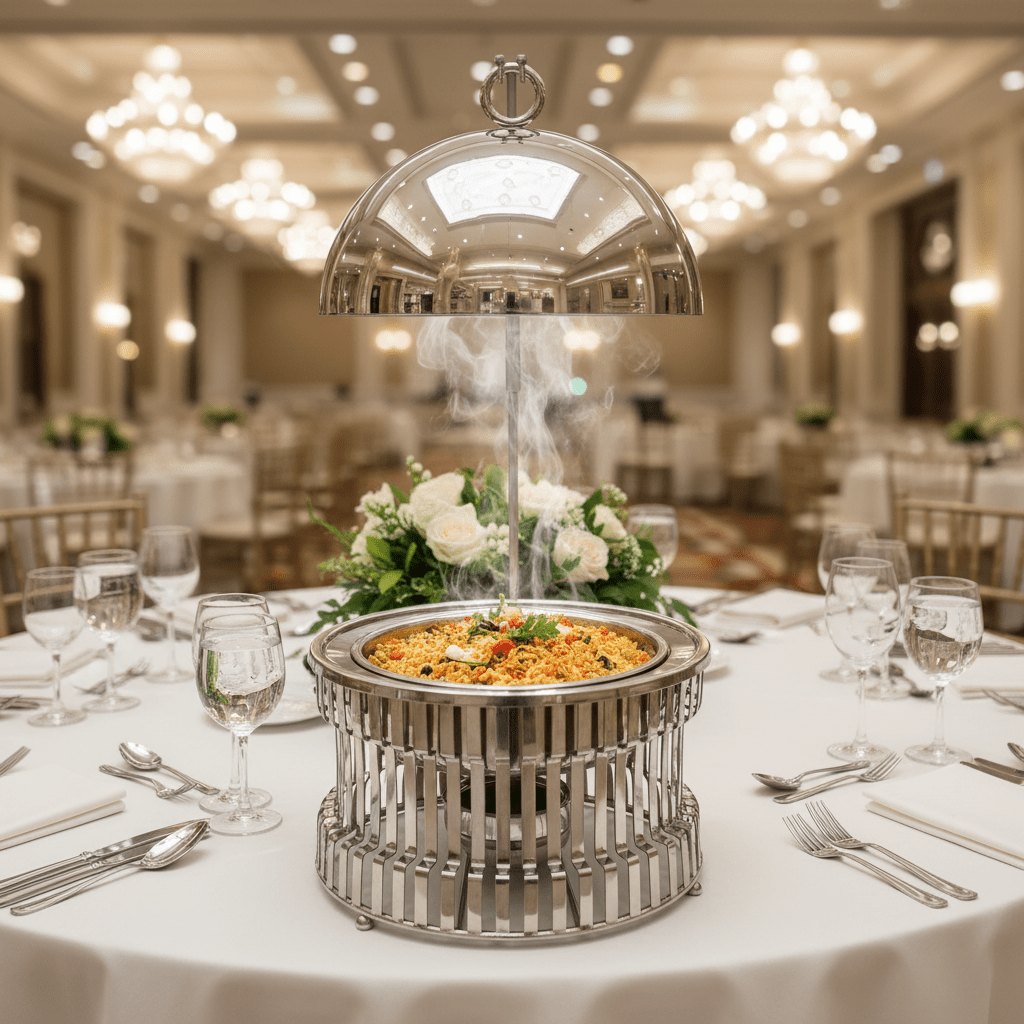 AKDC Professional Stainless Steel Chafing Dish for Buffet Setup & Catering Use – 2.5 L - Al Kabayel Discount CentreAKDC Professional Stainless Steel Chafing Dish for Buffet Setup & Catering Use – 2.5 LServing TraysAKDCAl Kabayel Discount Centre