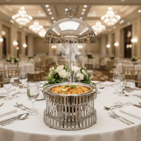 AKDC Professional Stainless Steel Chafing Dish for Buffet Setup & Catering Use – 2.5 L - Al Kabayel Discount CentreAKDC Professional Stainless Steel Chafing Dish for Buffet Setup & Catering Use – 2.5 LServing TraysAKDCAl Kabayel Discount Centre