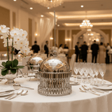 AKDC Professional Stainless Steel Chafing Dish for Catering, Hotels & Party Buffets – 4 L - Al Kabayel Discount CentreAKDC Professional Stainless Steel Chafing Dish for Catering, Hotels & Party Buffets – 4 LServing TraysAKDCAl Kabayel Discount Centre