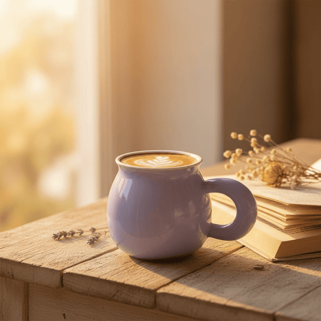 AKDC Purple Round Ceramic Mug with Handle for Stylish Coffee & Beverage Serving – 450ml - Al Kabayel Discount CentreAKDC Purple Round Ceramic Mug with Handle for Stylish Coffee & Beverage Serving – 450mlMugsAKDCAl Kabayel Discount Centre