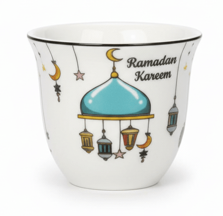 AKDC Ramadan Collection 18 - Piece White Ceramic Mixed Tea & Arabic Coffee Cup Set with Saucers – Elegant Islamic Design - Al Kabayel Discount CentreAKDC Ramadan Collection 18 - Piece White Ceramic Mixed Tea & Arabic Coffee Cup Set with Saucers – Elegant Islamic DesignTea SetsAKDCAl Kabayel Discount Centre