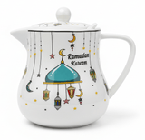 AKDC Ramadan Collection White Ceramic Kettle – Traditional & Elegant Serving Pot, 800ml - Al Kabayel Discount CentreAKDC Ramadan Collection White Ceramic Kettle – Traditional & Elegant Serving Pot, 800mlTea/Coffee PotsAKDCAl Kabayel Discount Centre