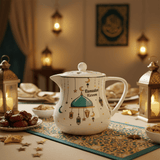 AKDC Ramadan Collection White Ceramic Kettle – Traditional & Elegant Serving Pot, 800ml - Al Kabayel Discount CentreAKDC Ramadan Collection White Ceramic Kettle – Traditional & Elegant Serving Pot, 800mlTea/Coffee PotsAKDCAl Kabayel Discount Centre