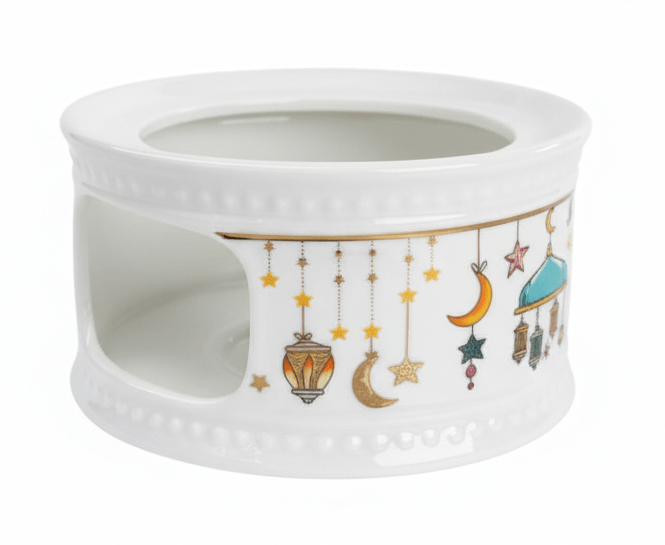 AKDC Ramadan Collection White Ceramic Kettle with Warmer – Ideal for Tea & Coffee Serving, 800ml - Al Kabayel Discount CentreAKDC Ramadan Collection White Ceramic Kettle with Warmer – Ideal for Tea & Coffee Serving, 800mlTea/Coffee PotsAKDCAl Kabayel Discount Centre