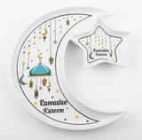 AKDC Ramadan Collection White Ceramic Moon & Star Serving Plate – Festive Islamic Tableware, 23cm - Al Kabayel Discount CentreAKDC Ramadan Collection White Ceramic Moon & Star Serving Plate – Festive Islamic Tableware, 23cmPlatesAKDCAl Kabayel Discount Centre