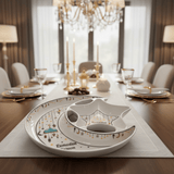 AKDC Ramadan Collection White Ceramic Moon with Large Star Serving Plate – Premium Festive Design, 23cm - Al Kabayel Discount CentreAKDC Ramadan Collection White Ceramic Moon with Large Star Serving Plate – Premium Festive Design, 23cmPlatesAKDCAl Kabayel Discount Centre