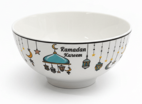 AKDC Ramadan Collection White Ceramic Serving Bowl – Elegant & Minimal Design, 11 × 5.5cm - Al Kabayel Discount CentreAKDC Ramadan Collection White Ceramic Serving Bowl – Elegant & Minimal Design, 11 × 5.5cmBowlsAKDCAl Kabayel Discount Centre