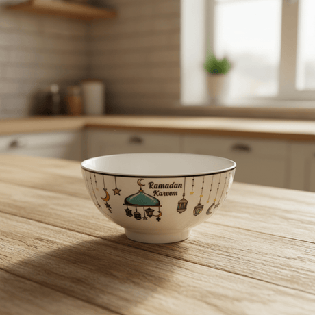 AKDC Ramadan Collection White Ceramic Serving Bowl – Elegant & Minimal Design, 11 × 5.5cm - Al Kabayel Discount CentreAKDC Ramadan Collection White Ceramic Serving Bowl – Elegant & Minimal Design, 11 × 5.5cmBowlsAKDCAl Kabayel Discount Centre