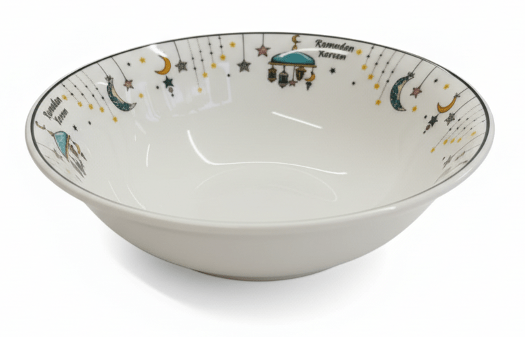 AKDC Ramadan Collection White Ceramic Serving Bowl – Ideal for Dates & Snacks, 15 × 5cm - Al Kabayel Discount CentreAKDC Ramadan Collection White Ceramic Serving Bowl – Ideal for Dates & Snacks, 15 × 5cmBowlsAKDCAl Kabayel Discount Centre