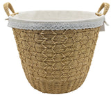 AKDC Rattan Basket with Handle 44.5cm*36cm, Brown/White - Al Kabayel Discount CentreAKDC Rattan Basket with Handle 44.5cm*36cm, Brown/WhiteOrganizers & AccessoriesAKDCAl Kabayel Discount Centre