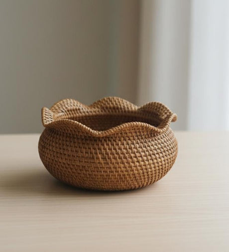 AKDC Rattan Bowl 22 cm – Cream Color Handwoven Decorative & Serving Bowl - Al Kabayel Discount CentreAKDC Rattan Bowl 22 cm – Cream Color Handwoven Decorative & Serving BowlOrganizers & AccessoriesAKDCAl Kabayel Discount Centre
