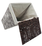 AKDC Rattan Laundary Basket 30cm*21cm*40cm, Dark Brown - Al Kabayel Discount CentreAKDC Rattan Laundary Basket 30cm*21cm*40cm, Dark BrownOrganizers & AccessoriesAKDCAl Kabayel Discount Centre