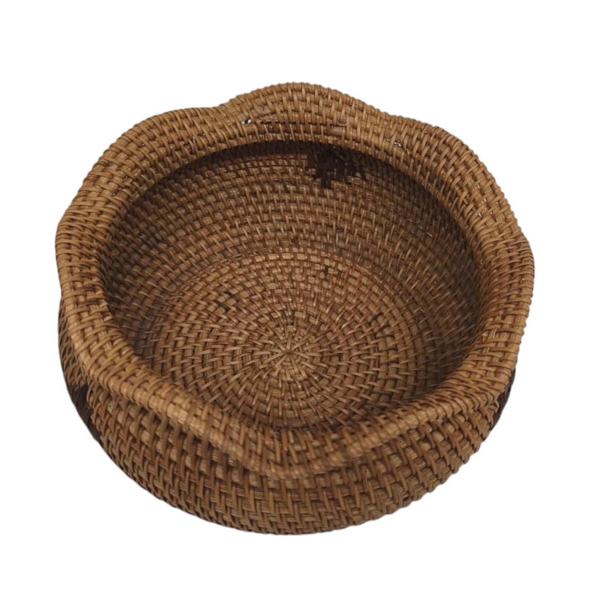 AKDC Rattan Round Fruit Basket Round Fruit Bowl, Bread Basket, Food Storage Bowl, Snack Serving Bowl Décor - 22CM(Brown) - Al Kabayel Discount CentreAKDC Rattan Round Fruit Basket Round Fruit Bowl, Bread Basket, Food Storage Bowl, Snack Serving Bowl Décor - 22CM(Brown)RattansAKDCAl Kabayel Discount Centre