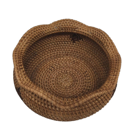AKDC Rattan Round Fruit Basket Round Fruit Bowl, Bread Basket, Food Storage Bowl, Snack Serving Bowl Décor - 22CM(Brown) - Al Kabayel Discount CentreAKDC Rattan Round Fruit Basket Round Fruit Bowl, Bread Basket, Food Storage Bowl, Snack Serving Bowl Décor - 22CM(Brown)RattansAKDCAl Kabayel Discount Centre
