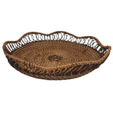 AKDC Rattan Serving Tray, Hand Woven Serving Basket Flat Wicker Fruit Bread Serving Basket for Coffee Table, Kitchen Counter Table - 20CM(â€ŽBrown) - Al Kabayel Discount CentreAKDC Rattan Serving Tray, Hand Woven Serving Basket Flat Wicker Fruit Bread Serving Basket for Coffee Table, Kitchen Counter Table - 20CM(â€ŽBrown)RattansAKDCAl Kabayel Discount Centre