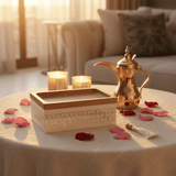 AKDC Rectangle Wooden Candy Tray with Cream Metal Base – Stylish Dessert & Snack Serving Tray – 28 × 18 cm - Al Kabayel Discount CentreAKDC Rectangle Wooden Candy Tray with Cream Metal Base – Stylish Dessert & Snack Serving Tray – 28 × 18 cmServing TraysAKDCAl Kabayel Discount Centre