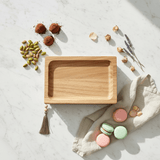AKDC Rectangle Wooden Candy Tray with Mauve Taupe Metal Base – Rustic & Modern Dessert Serving Tray – 28 × 18 cm - Al Kabayel Discount CentreAKDC Rectangle Wooden Candy Tray with Mauve Taupe Metal Base – Rustic & Modern Dessert Serving Tray – 28 × 18 cmServing TraysAKDCAl Kabayel Discount Centre