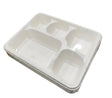 AKDC Rectangular 5 - Compartment Sugarcane Pulp Paper Plates – 25 Piece Pack - Al Kabayel Discount CentreAKDC Rectangular 5 - Compartment Sugarcane Pulp Paper Plates – 25 Piece PackDisposablesAKDCAl Kabayel Discount Centre