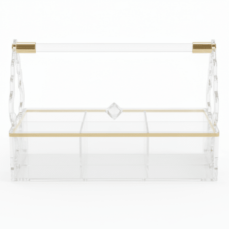 AKDC Rectangular Acrylic 6 Compartment Candy Organizer Clear Storage Box for Assorted Snacks and Dry Fruits 36 x 24 cm - Al Kabayel Discount CentreAKDC Rectangular Acrylic 6 Compartment Candy Organizer Clear Storage Box for Assorted Snacks and Dry Fruits 36 x 24 cmServing TraysAKDCAl Kabayel Discount Centre