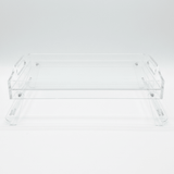 AKDC Rectangular Acrylic Foldable Footed Serving Tray with Stable Base Ideal for Serving Drinks and Snacks 37x23 cm - Al Kabayel Discount CentreAKDC Rectangular Acrylic Foldable Footed Serving Tray with Stable Base Ideal for Serving Drinks and Snacks 37x23 cmServing TraysAKDCAl Kabayel Discount Centre