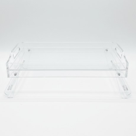 AKDC Rectangular Acrylic Foldable Footed Serving Tray with Stable Base Ideal for Serving Drinks and Snacks 37x23 cm - Al Kabayel Discount CentreAKDC Rectangular Acrylic Foldable Footed Serving Tray with Stable Base Ideal for Serving Drinks and Snacks 37x23 cmServing TraysAKDCAl Kabayel Discount Centre