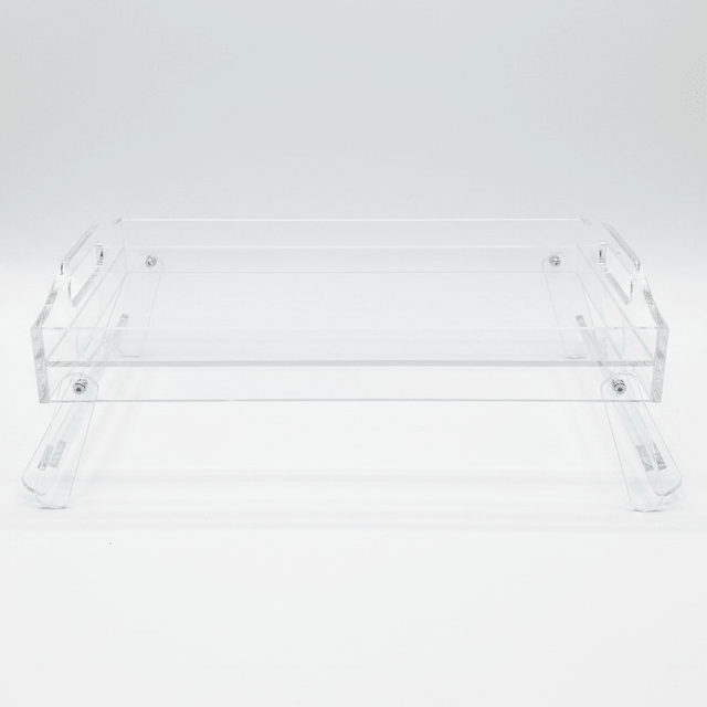 AKDC Rectangular Acrylic Foldable Footed Serving Tray with Stable Base Ideal for Serving Drinks and Snacks 37x23 cm - Al Kabayel Discount CentreAKDC Rectangular Acrylic Foldable Footed Serving Tray with Stable Base Ideal for Serving Drinks and Snacks 37x23 cmServing TraysAKDCAl Kabayel Discount Centre