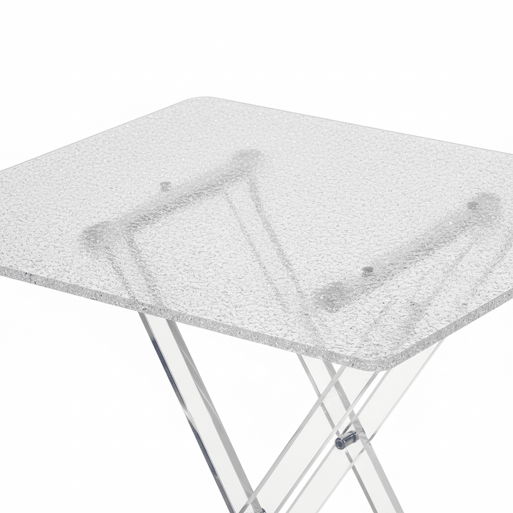 AKDC Rectangular Acrylic Folding Table Set with Crushed Ice Design Modern Decorative Coffee Table Set 50x40x47 cm - Al Kabayel Discount CentreAKDC Rectangular Acrylic Folding Table Set with Crushed Ice Design Modern Decorative Coffee Table Set 50x40x47 cmOrganizers & AccessoriesAKDCAl Kabayel Discount Centre