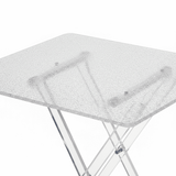 AKDC Rectangular Acrylic Folding Table Set with Crushed Ice Design Modern Decorative Coffee Table Set 50x40x47 cm - Al Kabayel Discount CentreAKDC Rectangular Acrylic Folding Table Set with Crushed Ice Design Modern Decorative Coffee Table Set 50x40x47 cmOrganizers & AccessoriesAKDCAl Kabayel Discount Centre