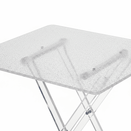 AKDC Rectangular Acrylic Folding Table Set with Crushed Ice Design Modern Decorative Coffee Table Set 50x40x47 cm - Al Kabayel Discount CentreAKDC Rectangular Acrylic Folding Table Set with Crushed Ice Design Modern Decorative Coffee Table Set 50x40x47 cmOrganizers & AccessoriesAKDCAl Kabayel Discount Centre