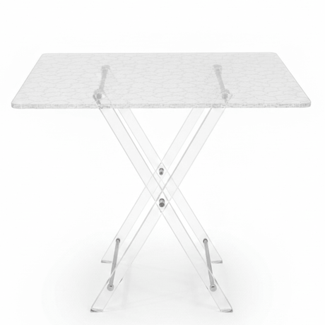 AKDC Rectangular Acrylic Honeycomb Design Folding Serving Table Set Durable and Elegant 4 - Piece Utility Tables 50x40x45 cm - Al Kabayel Discount CentreAKDC Rectangular Acrylic Honeycomb Design Folding Serving Table Set Durable and Elegant 4 - Piece Utility Tables 50x40x45 cmOrganizers & AccessoriesAKDCAl Kabayel Discount Centre