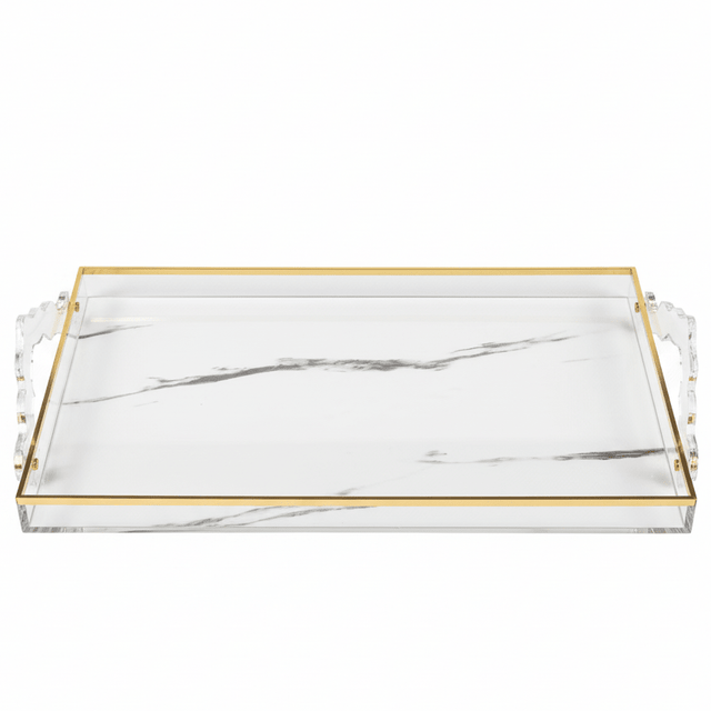 AKDC Rectangular Acrylic Serving Tray Clear Multipurpose Tray for Serving Food Drinks and Snacks 40 x 24 cm - Al Kabayel Discount CentreAKDC Rectangular Acrylic Serving Tray Clear Multipurpose Tray for Serving Food Drinks and Snacks 40 x 24 cmServing TraysAKDCAl Kabayel Discount Centre