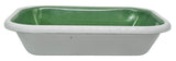 AKDC Rectangular Enamel Bowl 17cm*12cm*4cm, White/Green - Al Kabayel Discount CentreAKDC Rectangular Enamel Bowl 17cm*12cm*4cm, White/GreenBowlsAKDCAl Kabayel Discount Centre