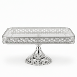 AKDC Rectangular Footed Silver Glass Candy Dish 40×14 cm Modern Serving Tray for Snacks & Desserts - Al Kabayel Discount CentreAKDC Rectangular Footed Silver Glass Candy Dish 40×14 cm Modern Serving Tray for Snacks & DessertsServing TraysAKDCAl Kabayel Discount Centre